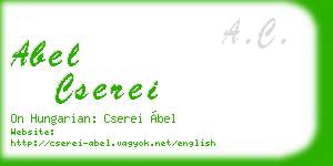 abel cserei business card